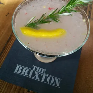 Perry: Beefeater Gin, Rosemary, Lemon, Strawberry, Serrano Pepper