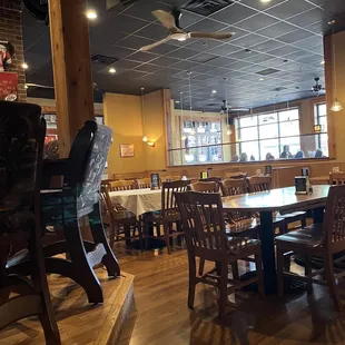The inside dining area