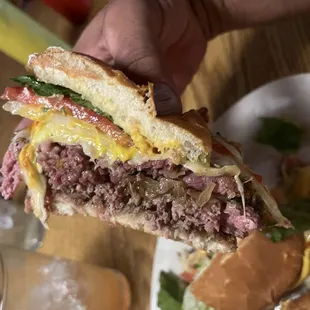 The inside of the slavery Irish Burger