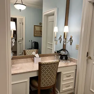 Vanity space in the room