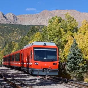 The Cog Railway is a train in Manitou Springs that takes you to the top of Pikes Peak.
