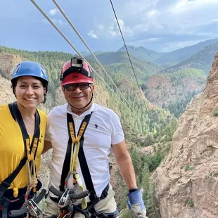This was the last zip on the combo course. The lingers and highest one! Definitely the most beautiful.
