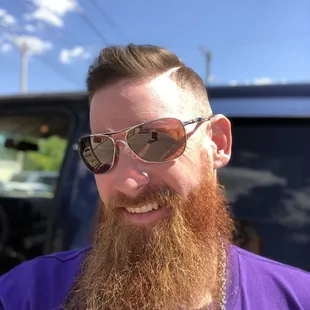 Hard part cut in by hand with a straight razor. Very straight and very skillfully done.