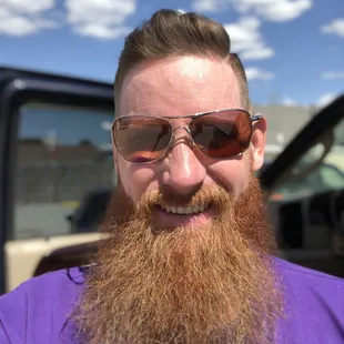 Old school Pompadour done perfectly.