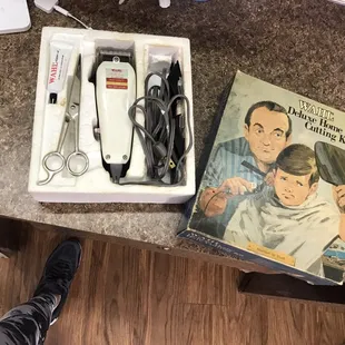 Gift from a client. Said he no longer has kids in the house to cut. :)