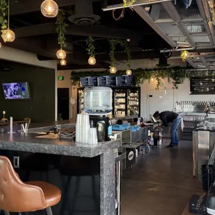 Bar space, super hip and relaxed.