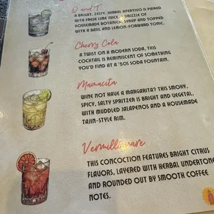 Wine cocktails! My cherry cola was delicious!