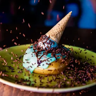 This weekend&apos;s donut is mint chocolate chip ice cream inspired