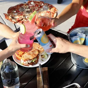 Summer time means patio sun with friends!