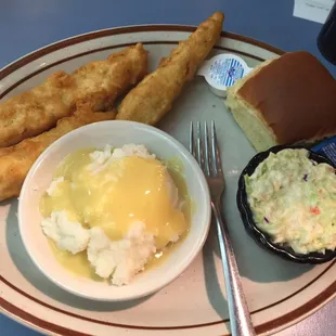 3 piece cod dinner plate