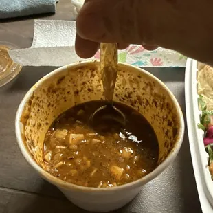 Very disappointed on serving. I guess they counted the table spoon serving as part of large bowl.