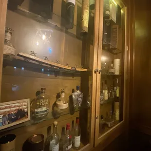 Bottles display in entrance