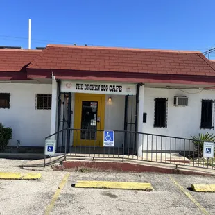 the front of the building