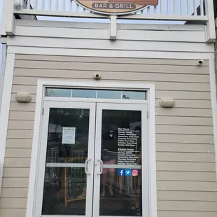 the front of the restaurant