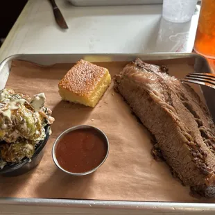 Brisket with Brussels sprouts