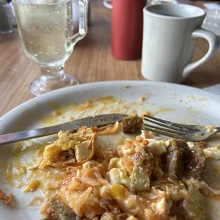 a plate of food on a table