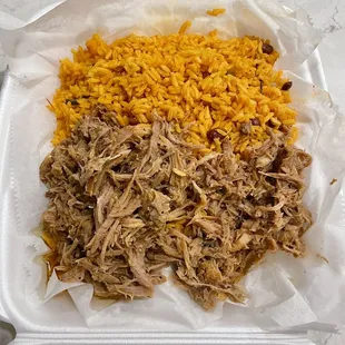 Pulled Pork and Yellow Rice