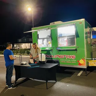 two people ordering food