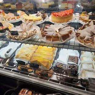 a variety of cakes and pastries