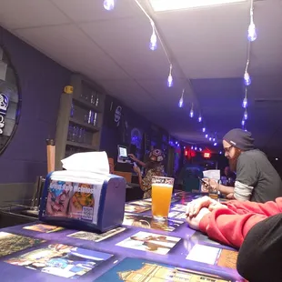 a man and a woman sitting at a table