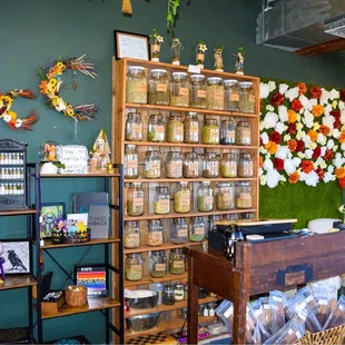 The most colorful display of teas and crafts