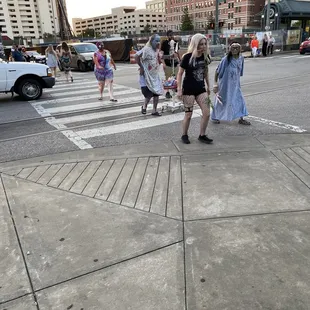 Our first zombie walk in Memphis' encounter.  Wow!!