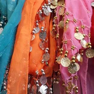 Shiny, jingling coin belts