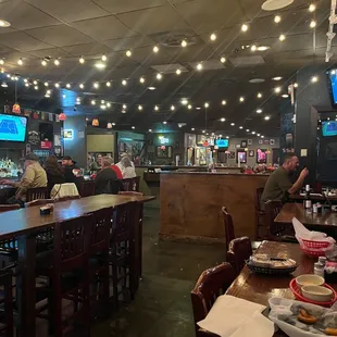 This is the view from the bar seating area.