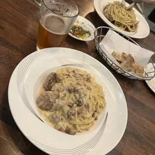 Spaghetti Carbonara e Polpette