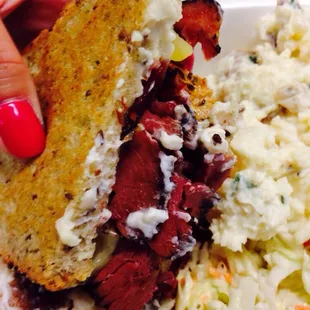 Pepe with potato salad