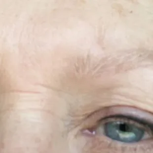 These are my brows May 21, 2021 after 2 visits to the Brow Boutique. You can barely see them!