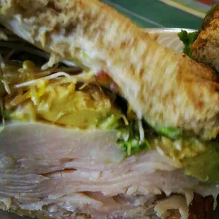 The TAS (turkey, avocado, and sprouts)