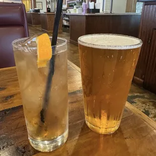 Drinks. Local beer and a Keeneland Breeze