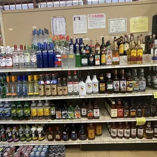 a wide selection of alcohol