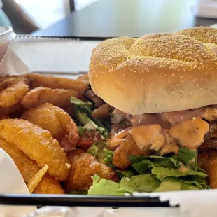 The Dog: Chicken sandwich and onion straws