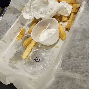 This photo is the remnants of what was possibly the best shroom burger I've had... EVER. Great service