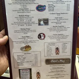 sushi and sashimi, menu