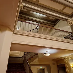 a staircase leading to the second floor