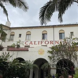 the front of the building