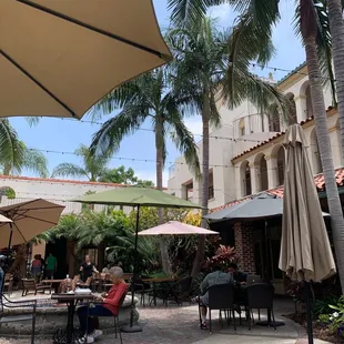 Outside courtyard seating.