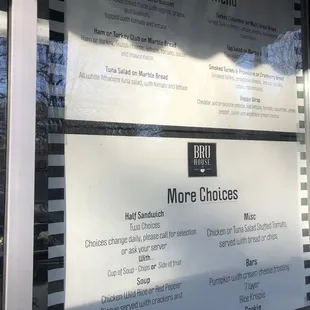 Menu drive thru