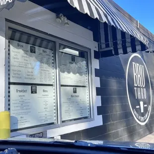 Drive thru menu.