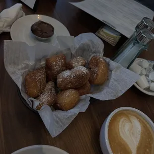 Beignets and a caramel latte
