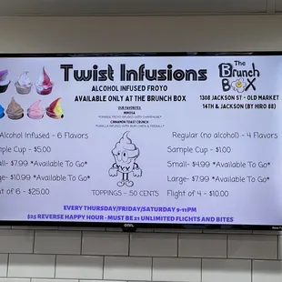 Froyo menu