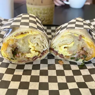 Breakfast Burrito with bacon