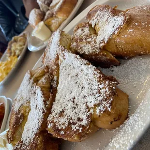 Large French toast with bacon mmmm