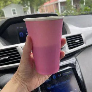 Look how small his cup is