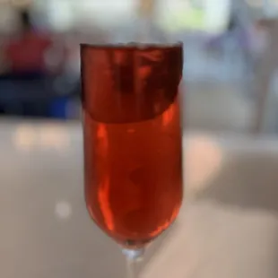 Cranberry mimosa.