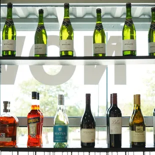 a variety of bottles of wine