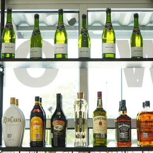 a variety of liquors
